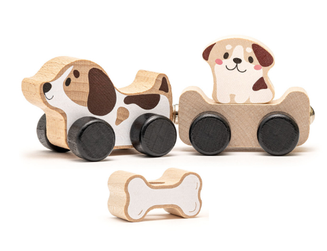 Дерев&rsquo;яна іграшка "Кмітливі цуценята"/Wooden toy "Clever Puppies" фото
