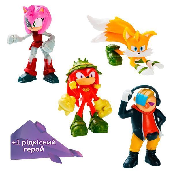 Набір ігрових фігурок SONIC PRIME &ndash; ПРИГОДИ НАКЛЗА (5 фiгурок, 6,5 cm) фото