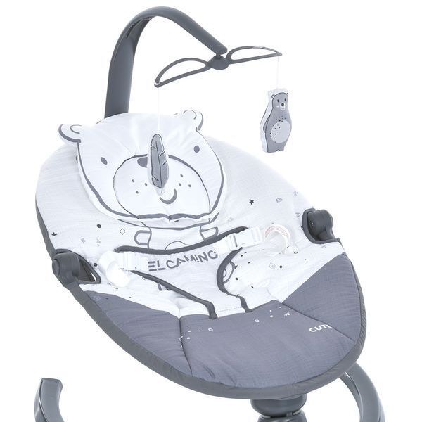 Заколисуючий центр ME 1116 CUTE Dark Gray (1шт) пульт, APP, 5швидк., таймер, 12 мелодій, Bluetooth,