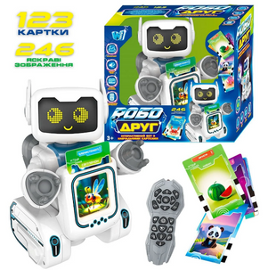 Робот-картридер на радіокеруванні &ldquo;РобоДруг&rdquo; 89610 (12) "WToys", ОЗВУЧУВАННЯ УКР МОВОЮ, 123 картки, фото