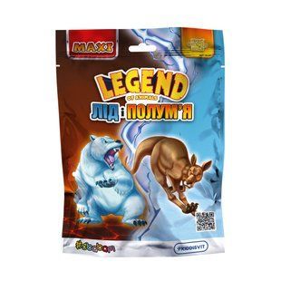 Стретч-іграшка у вигляді тварини серії "LEGEND OF ANIMALS МАКСІ" &ndash; ЛІД І ПОЛУМ&rsquo;Я (у диспл.) фото
