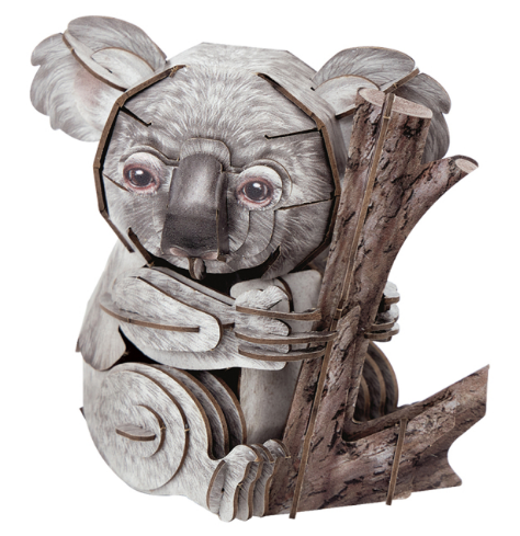 Cubic Fun Тривимірна головоломка-конструктор серії Дикі тварини "Коала", арт. DS1176h, Різнокольоровий