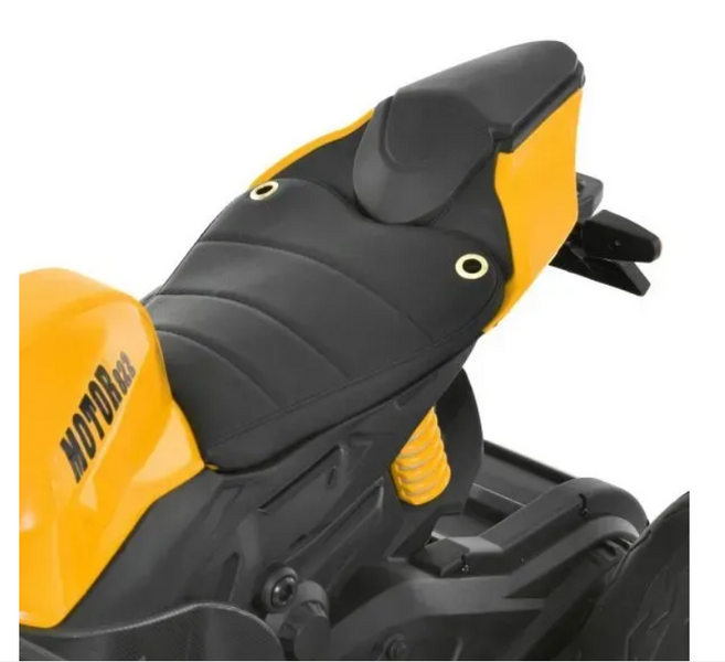 Мотоцикл M 6307EL-6 3 кол., 2мотора25W, 1акум12V10AH, MP3, TF, USB, світло, шкіра, EVA, жовтий фото