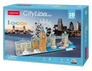 ТРИВИМIРНА ГО ЛОВОЛОМКА-КОНСТРУКТОР "CITY LINE LONDON", Різнокольоровий
