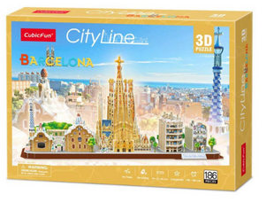 ТРИВИМIРНА ГО ЛОВОЛОМКА-КОНСТРУКТОР "CITY LINE BARCELONA", Різнокольоровий