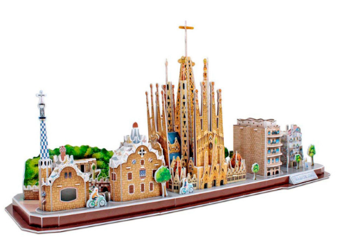 ТРИВИМIРНА ГО ЛОВОЛОМКА-КОНСТРУКТОР "CITY LINE BARCELONA", Різнокольоровий
