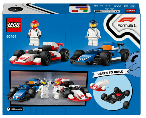 Конструктор LEGO City Автомобілі для перегонів F1 команд Williams Racing та Haas F1 фото