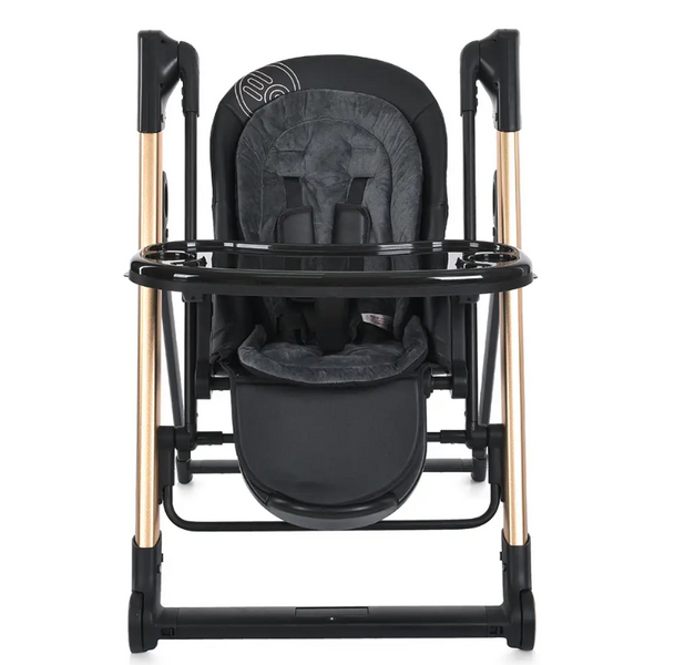 Стільчик-гойдалка ME 1102 DEBUT Posh Black (1шт) р/к, ел.прив., для годув., 5точ.рем., тайм, муз., ч