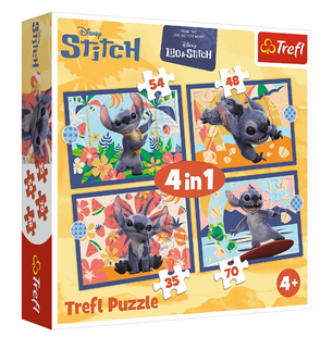 Trefl Пазли "4in1 (35, 48, 54, 70)" Disney Stitch The Movie Відпустка на Гаваях фото