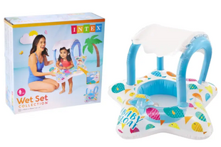Надувний круг з ніжками і дашком INTEX 56573 р.81*79см фото
