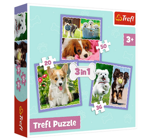 Trefl Пазли "3in1" Милі собаки фото