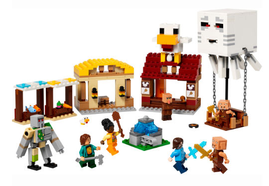 Конструктор LEGO Minecraft Напад на село з повітряною кулею Ґаст фото